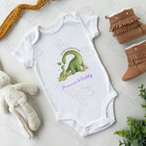 Personalised Happy Father's Day Dinosaur Baby Bodysuit
