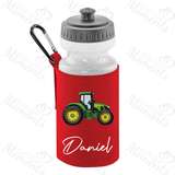 Personalised Green Tractor School Water Bottle