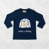 Personalised Happy Mother's Day Long Sleeved Top - Baby and Toddler - Bunny & Rainbow Design
