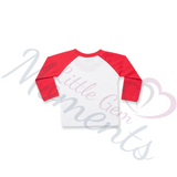 Personalised My Mummy Is My Valentine Long Sleeved Top. Kids Dino Valentine's Outfit - Red or Navy