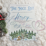 Personalised Blue Nice List Certificate. Custom Christmas Eve Box Fillers