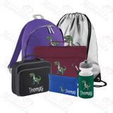 Personalised Mega Back To School Essentials Bundle - Green Dinosaur