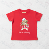 Personalised Our First Mother's Day 2026 T-shirt - Teddy Design - Pink or Blue