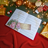 Personalised Christmas Story Book -Pink Believe Train and Ticket. Christmas Eve Box Fillers