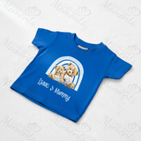 Personalised Happy Mother's Day T-shirt - Teddy Rainbow Design - Pink or Blue