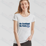 No Scotland No Party Scotland Football T-shirt for World Cup - Various Sizes