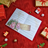 Personalised Christmas Story Book -Pink Believe Train and Ticket. Christmas Eve Box Fillers