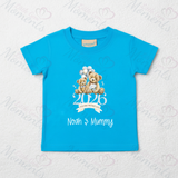 Personalised Our First Mother's Day 2026 T-shirt - Teddy Design - Pink or Blue