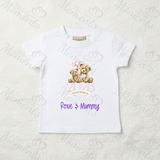Personalised Our First Mother's Day 2026 T-shirt - Teddy Design - Pink or Blue