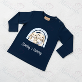 Personalised Happy Mother's Day Long Sleeved Top - Baby and Toddler - Bunny & Rainbow Design