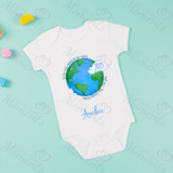 Personalised Best Daddy In The World Bodysuit. Custom Cute Father's Day Baby Vest