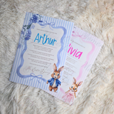 Personalised Kids Easter Bunny Letter for Easter Egg Hunt - Pink or Blue Design