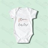 Personalised Born In 2026 Baby Bodysuit. Custom Baby Vest - Pink or Blue Bunny Design