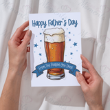 Personalised Happy Father's Day Card. Fun Fully Custom Card for Dad - Reason You Drink - Beer Tankard