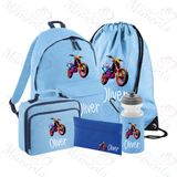 Personalised Mega Back To School Essentials Bundle - Neon Dirt Bike