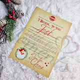 Personalised I Believe In You Santa Letter to Encourage Good Behaviour. Custom Kids Xmas Letter. A4 Premium Children's Nice List Reminder