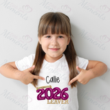 Personalised Class of 2026 Leavers Graduation T-shirt - Balloon Design