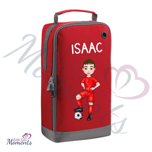 Personalised Kids Football Boot Bag with Fully Customisable Character