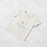 Personalised Born In 2026 Organic Cotton Baby Tee: Farm Animal Design