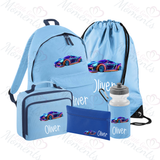 Personalised Mega Back To School Essentials Bundle - Neon Sports Car