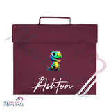 Personalised Cheeky Dinosaur School Book Bag