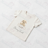 Personalised "Hello World" Organic Cotton Baby Tee: Bunny Design