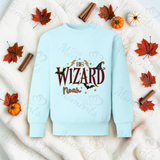 Little Wizard Sweatshirt | Halloween Toddler Sweater | Wizard Chief Main Little Mini Big Wording Options | Available In A Range Of Colours