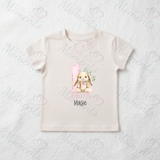 Personalised 1st Easter Organic Cotton Baby Tee: Easter Bunny Design