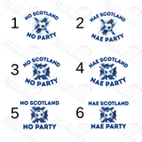No Scotland No Party Scotland Football T-shirt for World Cup - Various Sizes - Design 3