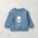 Personalised Happy Easter Sweatshirt. Custom Baby/Toddler/Kids Jumper - Hot Air Balloon Design