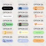 Set of 33 Custom Name Labels. Durable Iron On Name Tags for School Uniform, Sports Kit. Kids Washable Clothing Labels