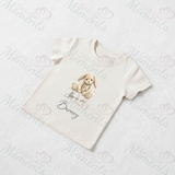 Personalised Born In 2026 Organic Cotton Baby Tee: Born In 2026 Bunny Design