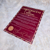 Personalised Christmas Eve Tartan Santa Letter. Custom Christmas Eve Box Filler.