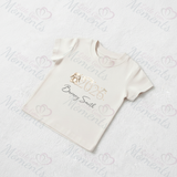 Personalised Born In 2026 Organic Cotton Baby Tee: Bunny Design