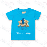 Personalised 1st Father's Day Kids T-shirt - Daddy and Me Teddy Design