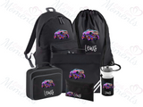 Personalised Mega Back To School Essentials Bundle - Neon Monster Truck