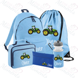 Personalised Mega Back To School Essentials Bundle - Embroidery Style Tractor