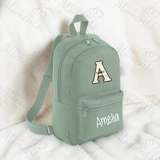 Personalised Kids Monochrome Bow Initial Mini Backpack