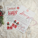 Personalised Elf Arrival & Goodbye Letter Set