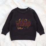 Personalised Little Wizard Baby Sweatshirt | Custom Halloween Toddler Top
