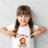 Personalised "It's Coming Home" England Football T-shirt for World Cup - All Sizes - Lion Design