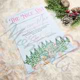 Personalised Pink Nice List Certificate. Custom Christmas Eve Box Fillers
