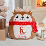 Personalised Reindeer Christmas Squidgy - 1st Christmas Santa Claus Design