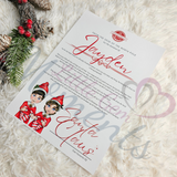 Personalised Elf Arrival Letter for December 1st - Boy & Girl Elf