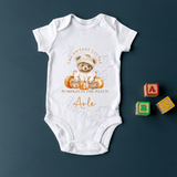 Personalised Cutest Little Pumpkin Baby Bodysuit. Custom Baby's Halloween Vest. New Baby Gift.