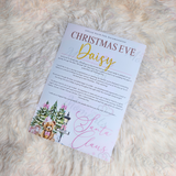 Personalised Christmas Eve Santa Letter - Candy Cane Lane Pink Design. Custom Kids Christmas Eve Box Filler.