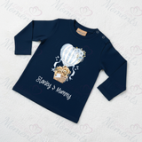 Personalised Happy Mother's Day Long Sleeved Top - Baby and Toddler - Hot Air Balloon Design