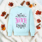 Mini Witch Energy Sweatshirt | Toddler Witch Halloween Top | Mummy And Me Matching Set | Kids Witch Sweatshirt