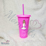 Personalised Bride Cold Cup with Lid and Straw. Custom Reusable 24oz Tumbler. Wedding Gift | Bridal Party | Hen Weekend