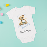 Personalised Our First Mother's Day Baby Bodysuit. Custom Baby Vest - Blue or Pink Design